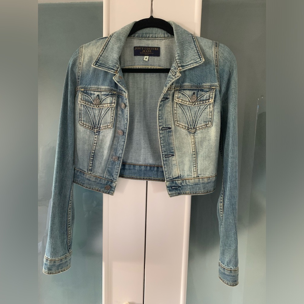 Juicy Couture cropped Blue Denim Jacket